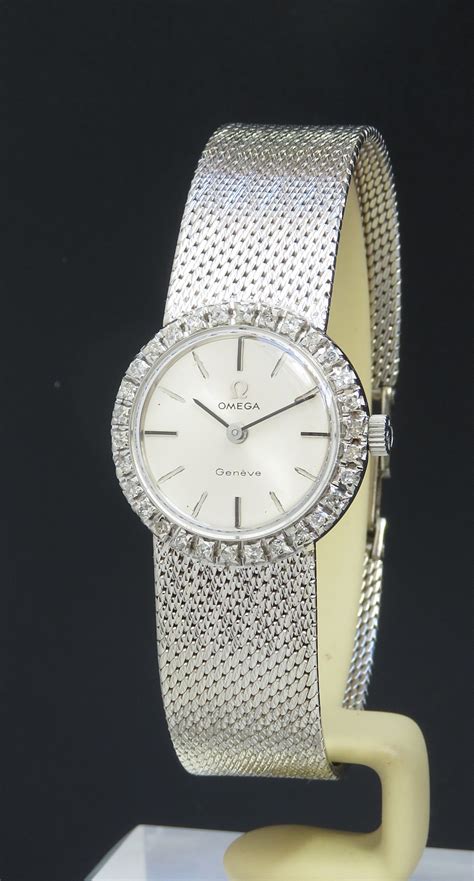 omega white gold watch